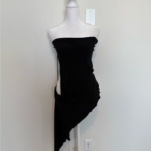 Elegant Black Strapless Dress